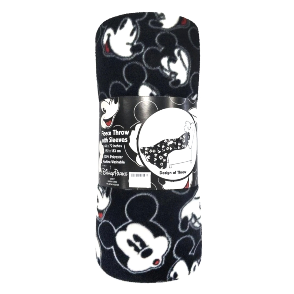 Disney Parks Mickey Mouse Fleece Throw with Sleeves
